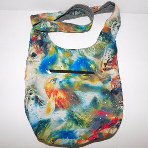 Wolf Hawk Boho Multicolor Sparkle Shoulder Bag Purse